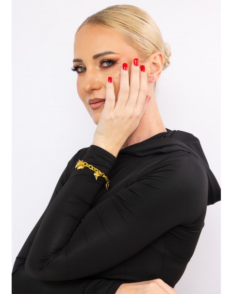 Βραχιόλι με κρεμαστές καρδιές