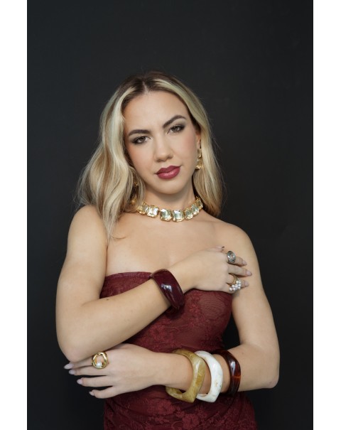 Γεωμετρικό ακρυλικό βραχιόλι