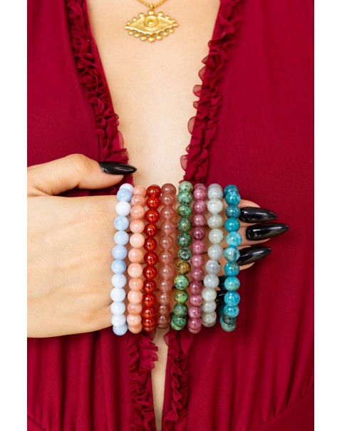 Ελαστικό βραχιόλι από ημιπολύτιμους λίθους