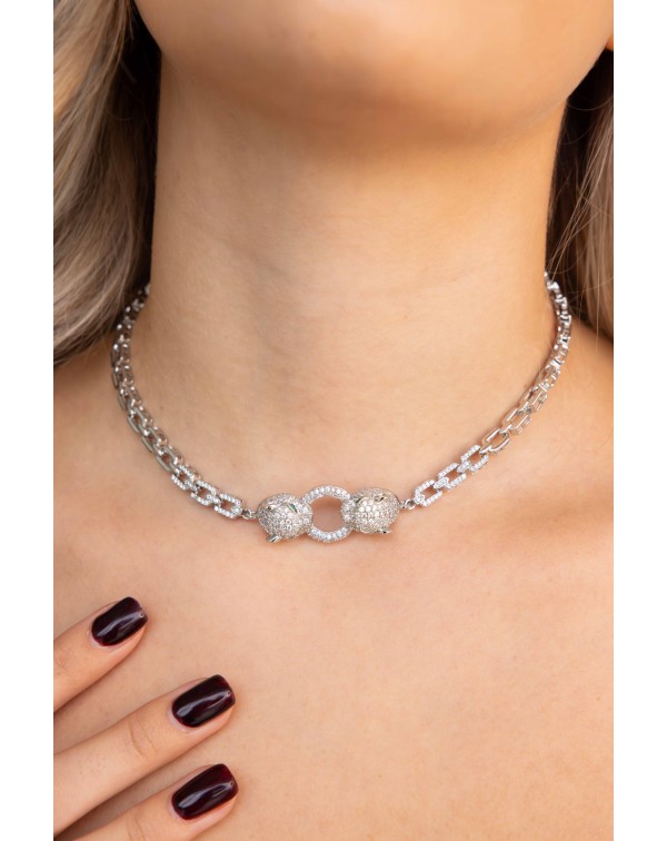 Κολιέ τσόκερ τίγρης - πάνθη�...