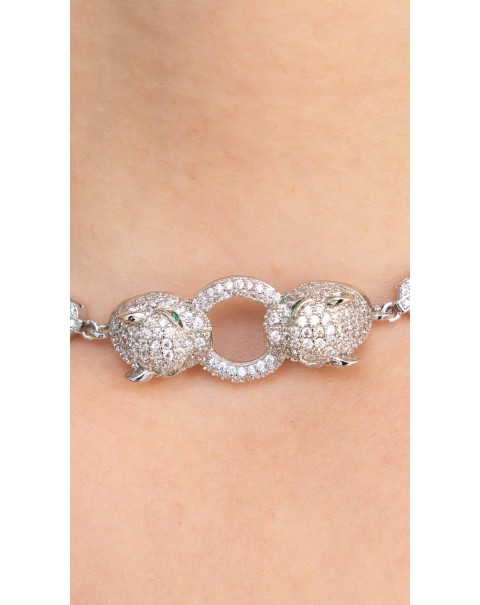 Κολιέ τσόκερ τίγρης - πάνθηρας