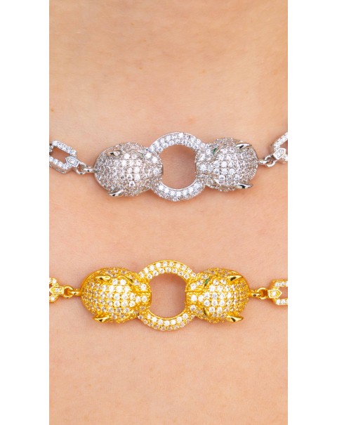 Κολιέ τσόκερ τίγρης - πάνθηρας