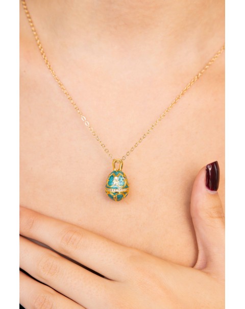 Κολιέ με κρεμαστό επισμαλτωμένο αυγό 