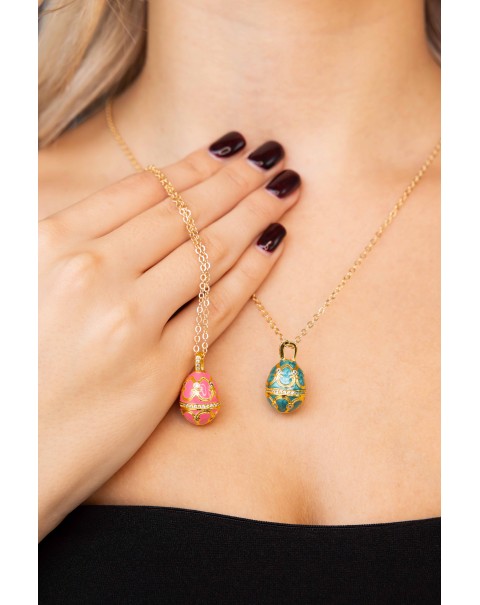 Κολιέ με κρεμαστό επισμαλτωμένο αυγό 