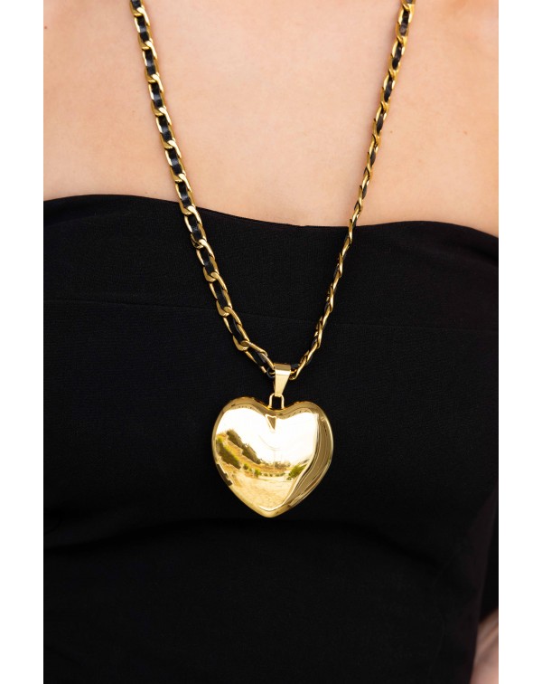 Κολιέ αλυσίδα με κορδόνι δε...