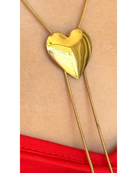 Κολιέ γραβάτα καρδιά