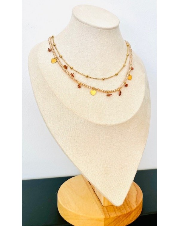 Διπλό κολιέ με χάντρες 