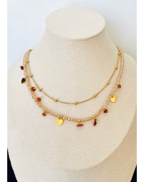 Διπλό κολιέ με χάντρες 