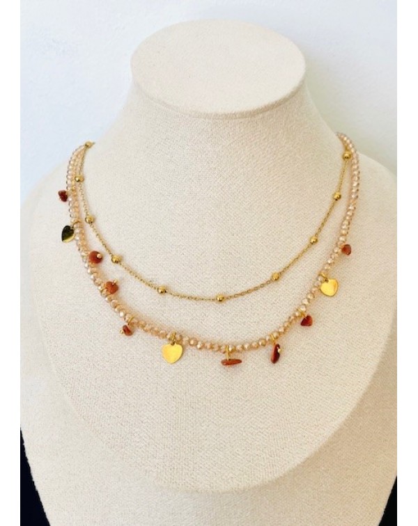 Διπλό κολιέ με χάντρες 