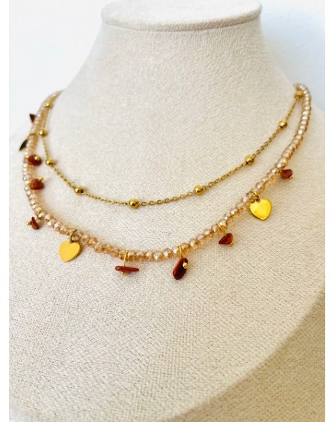 Διπλό κολιέ με χάντρες 