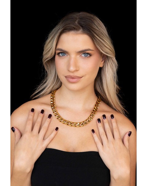 Κολιέ αλυσίδα από μασίφ ατσάλι