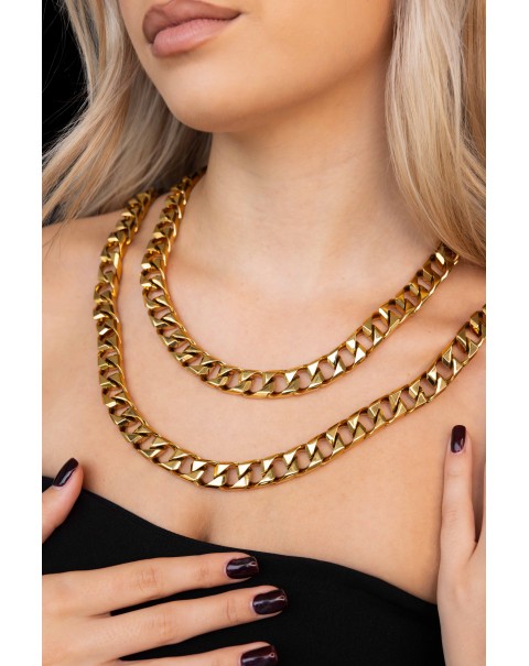 Κολιέ αλυσίδα από μασίφ ατσάλι