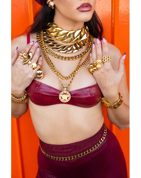 Κολιέ αλυσίδα από μασίφ ατσάλι