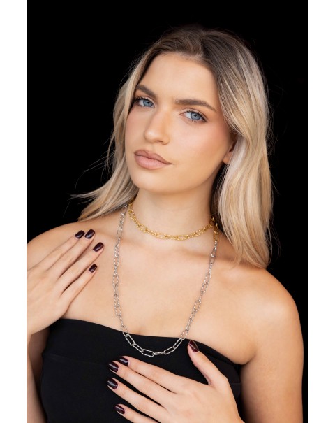 Μακρύ δίχρωμο κολιέ