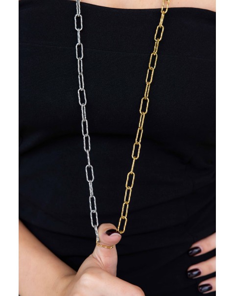 Μακρύ δίχρωμο κολιέ