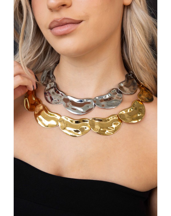 Κολιέ με ακανόνιστα μεταλλ�...