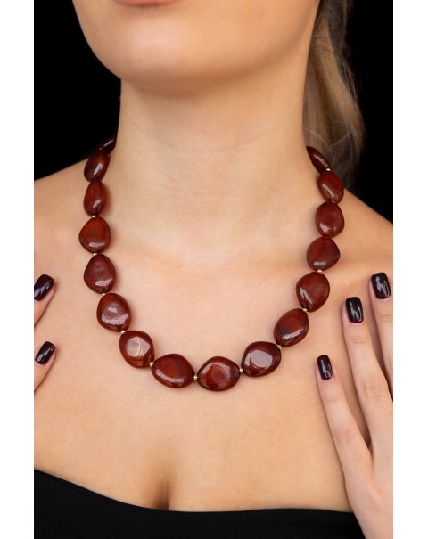 Κολιέ με στοιχεία από ρητίνη