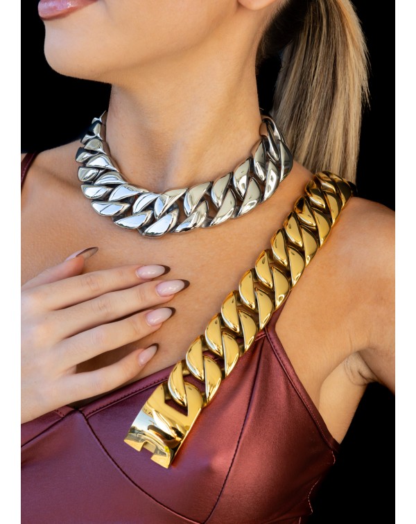 Κολιέ τύπου αλυσίδα από μασ...