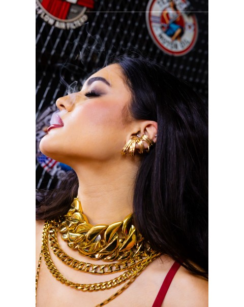 Κολιέ τύπου αλυσίδα από μασίφ ατσάλι