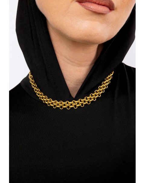 Κολιέ τσόκερ με σε σχέδιο πλεγμένου