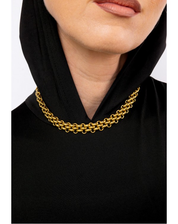 Choker necklace with a braided look