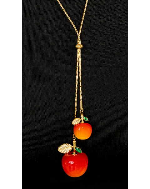 Μακρύ κολιέ κεράσια