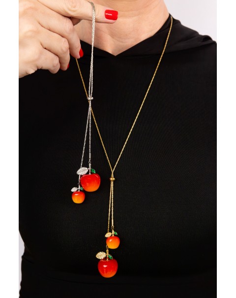 Μακρύ κολιέ κεράσια