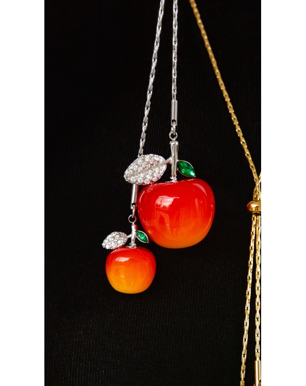 Long necklace cherries