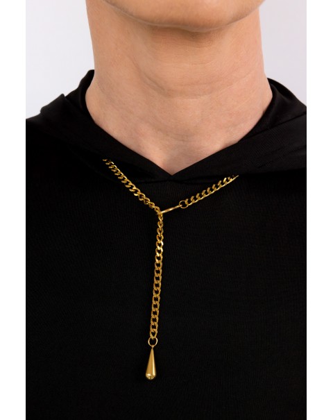 Κολιέ αλυσίδα με στοιχεία στο τελείωμα