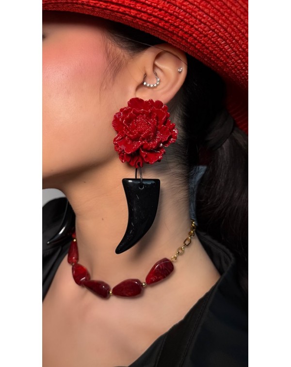 Κολιέ αλυσίδα με ακρυλικές ...