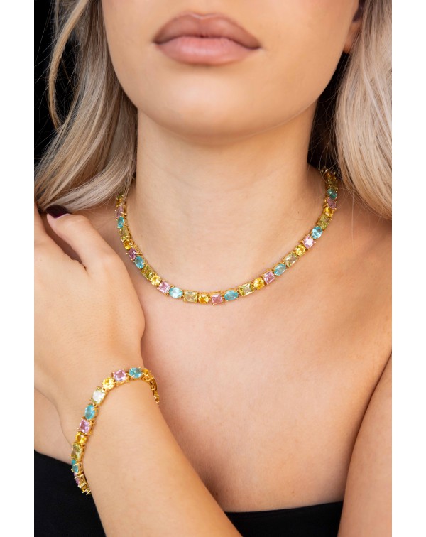 Κολιέ ριβιέρα με ζιργκόν σε...