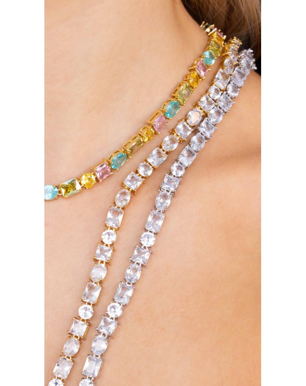 Κολιέ ριβιέρα με ζιργκόν σε...