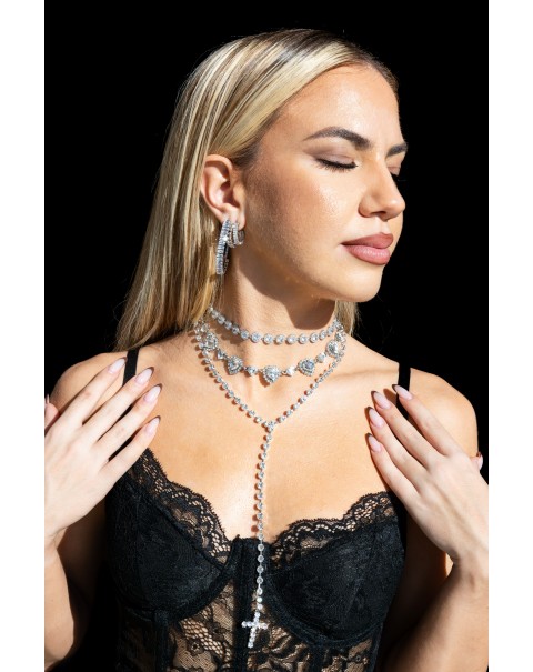 Ριβιέρα ροζάριο με σταυρό στο τελείωμα