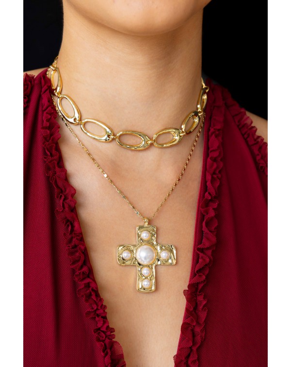 Σετ τσόκερ και σταυρός με π�...