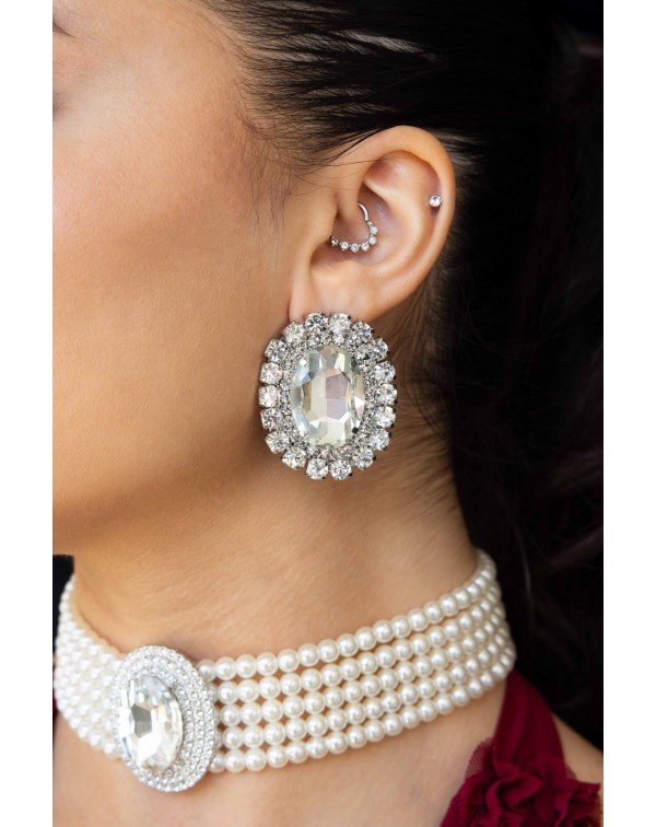 Κολιέ τσόκερ με πέρλες, οβά�...