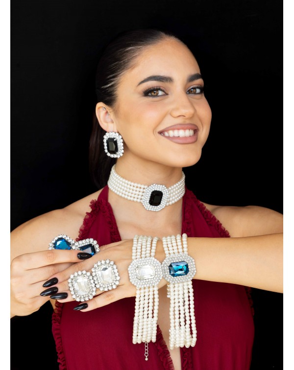 Κολιέ τσόκερ με πέρλες και �...