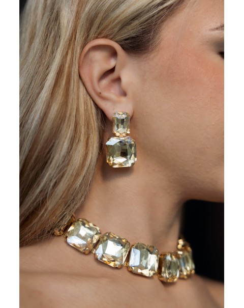 Σετ κολιέ και σκουλαρίκια με κρύσταλλα