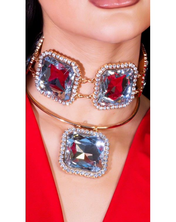 Κολιέ βέργα με κρεμαστό κρύ...