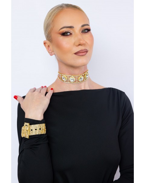 Κολιέ  τσόκερ  με κρύσταλλα