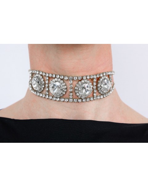 Κολιέ  τσόκερ  με κρύσταλλα