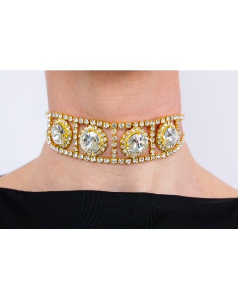 Κολιέ  τσόκερ  με κρύσταλλα