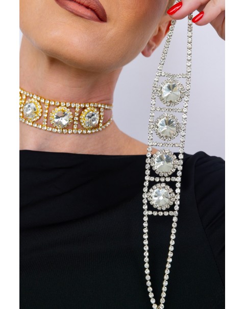 Κολιέ  τσόκερ  με κρύσταλλα