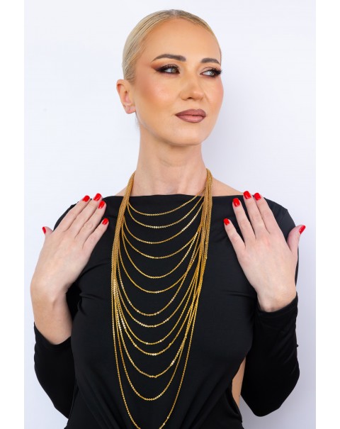 Μακρύ κολιέ από πολλές αλυσίδες