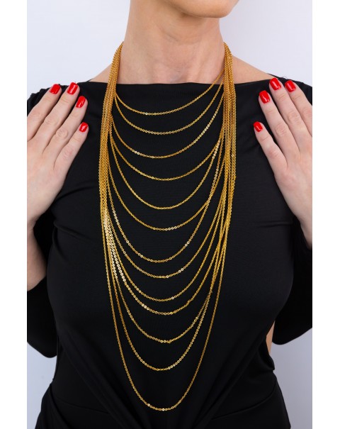 Μακρύ κολιέ από πολλές αλυσίδες