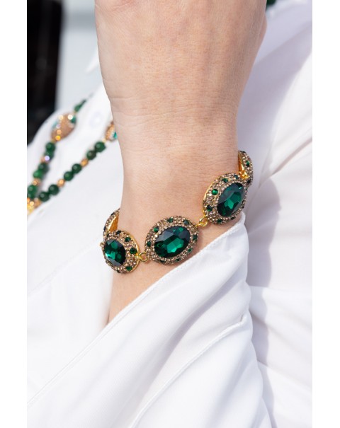 Σετ κοσμημάτων με κρύσταλλα, ζιργκόν και χάντρες