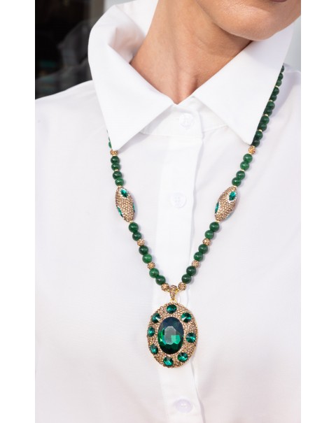 Σετ κοσμημάτων με κρύσταλλα, ζιργκόν και χάντρες