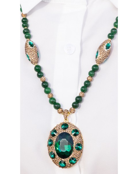 Σετ κοσμημάτων με κρύσταλλα, ζιργκόν και χάντρες