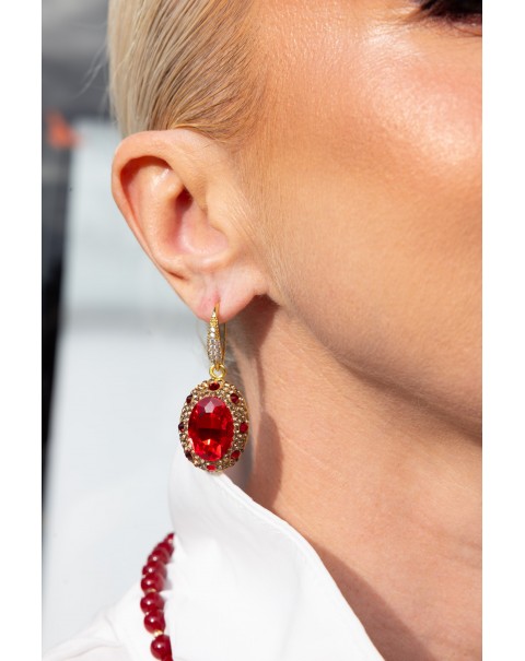 Σετ κοσμημάτων με κρύσταλλα, ζιργκόν και χάντρες