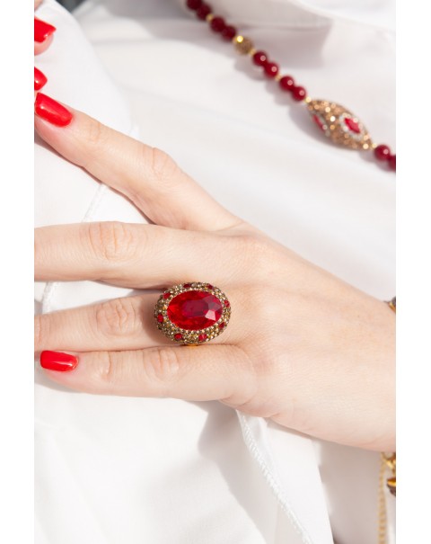 Σετ κοσμημάτων με κρύσταλλα, ζιργκόν και χάντρες