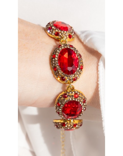 Σετ κοσμημάτων με κρύσταλλα, ζιργκόν και χάντρες